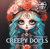 Kolorowanka Usztywniana Creepy Dolls Upiorne Laleczki Niebieska Fresh