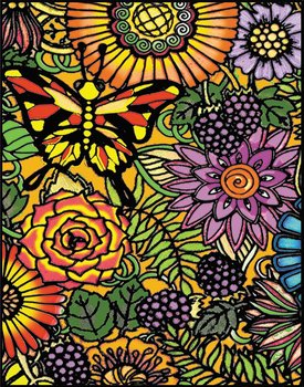 Kolorowanka Welwetowa 47x35 Kwiaty - Painting Velvet