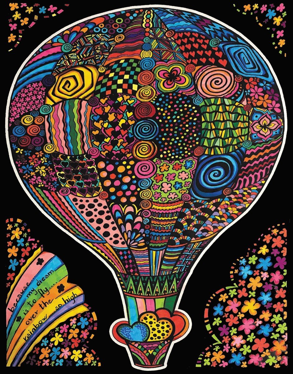 Kolorowanka Welwetowa, Balon