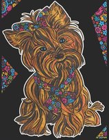 Kolorowanka welwetowa, Yorkshire Terrier