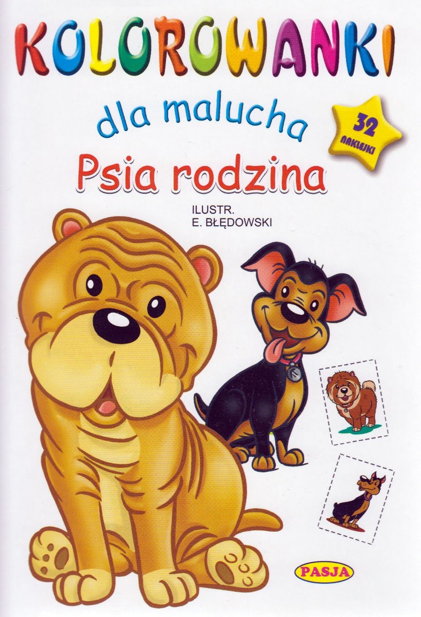 Kolorowanki dla malucha. Psia rodzina
