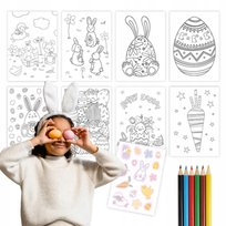 KOLOROWANKI WIELKANOCNE malowanki WIELKANOC prezent naklejki kredki