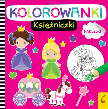 Kolorowanki z naklejkai. Księżniczki - Opracowanie zbiorowe