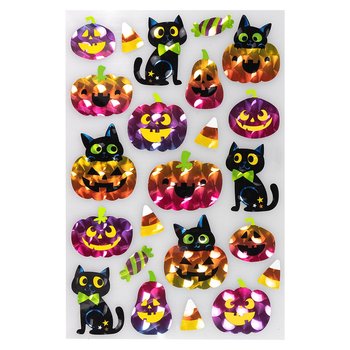 Kolorowe metalizowane naklejki halloweenowe - Arpex