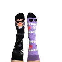 Kolorowe skarpetki damskie -  Audrey - 40-43 - Skarpety długie bawełniane Nanushki