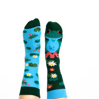 Kolorowe skarpetki damskie - Frogilla - 44-46 - Skarpety bawełniane Nanushki