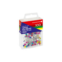 Kolorowe szpilki 33 mm - zestaw 100 sztuk