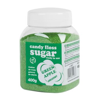 Kolorowy cukier do waty cukrowej zielony o smaku jabłkowym 400g - GSG24