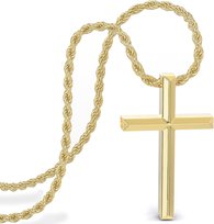 Kolorowy naszyjnik męski ze stali nierdzewnej Gold