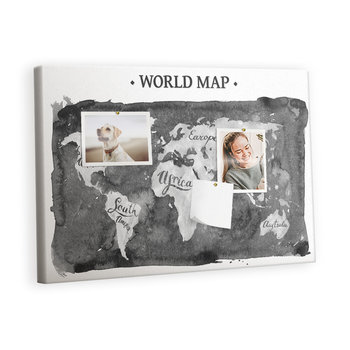 Kolorowy Organizer - Tablica Korkowa z Pinezkami - Retro mapa świata 60x40 cm - Inna marka