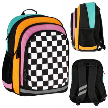 Kolorowy plecak szkolny, szachownica 40x29x20cm STARPAK - Starpak