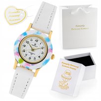 KOLOROWY ZEGAREK DZIECIĘCY / PAMIĄTKA I KOMUNII ŚWIĘTEJ DLA DZIEWCZYNKI