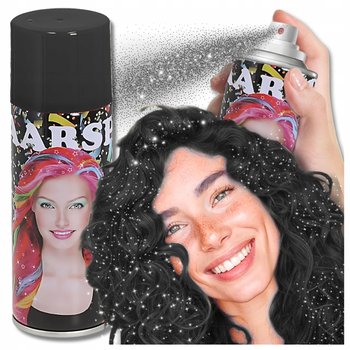 Koloryzujący Spray Do Włosów Lakier Czarny Brokat 250 Ml - Inna marka