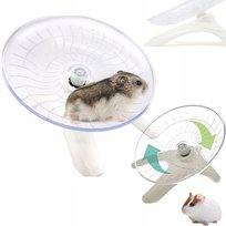 KOŁOWROTEK DYSK KARUZELA DLA CHOMIKA MYSZY GRYZONIA PLASTIKOWY 18 CM CICHY