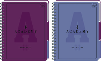 Kołozeszyt A4, Academy, w kratkę 100 kartek z przekładkami, Interdruk - Academy