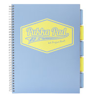 Kołozeszyt A4 Pukka Pad w kratkę 100 kartek okładka miękka plastikowa pastelowy niebieski