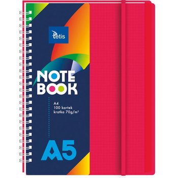 Kołozeszyt A5 100K Pp Czerwony Tetis - TETIS