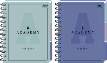 Kołozeszyt A5, Academy, w kratkę 100 kartek z przekładkami, Interdruk - Academy