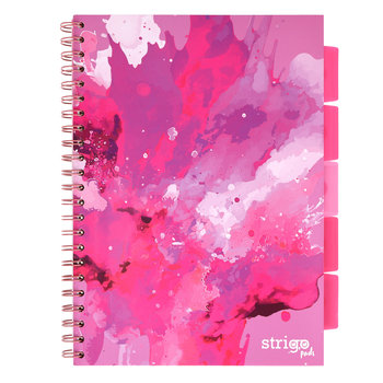 Kołozeszyt STRIGO PADS Project Book A4 kratka z przekładkami Fusion różowy - Strigo