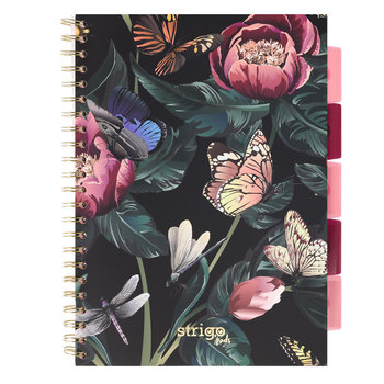 Kołozeszyt STRIGO PADS Project Book A4 kratka z przekładkami Kwiaty zielony - Strigo