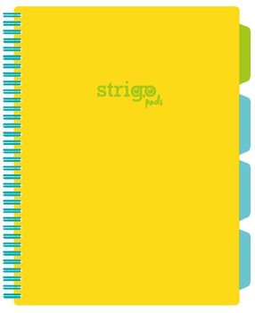 Kołozeszyt z przekładkami STRIGO PADS Project Book B5 kratka Neon żółty - Strigo