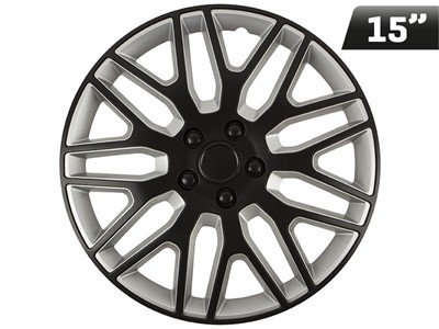 Zdjęcia - Kołpaki Carmotion Kołpak Dakar black / silver 15', 1 szt. 