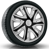 Kołpaki samochodowe SUPERNOVA BICOLOR silver/black 16'' + ring
