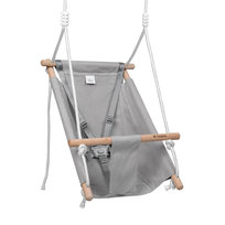 Kołyska-huśtawka dla dzieci TULANO Hop 40, do domu i do ogrodu, Szaro/biała