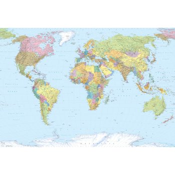 Komar Fototapeta World Map XXL, 368 x 248 cm, XXL4-038  - Komar