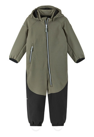 Combinaison Softshell Reima Mjosa Pour Enfant - Imprimé, Bleu Océan, Taille 92, Respirante, Coupe-vent