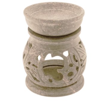 Kominek zapachowy ze steatytu do olejków i wosków, kamień mydlany - ANCIENT WISDOM