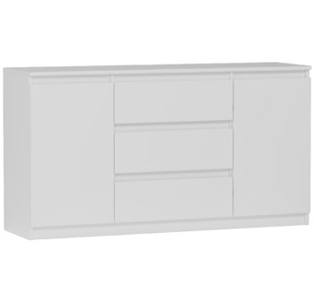 KOMODA 140 SZAFKA 3 SZUFLADY 2 PÓŁKI BIAŁA R-140S3 - Mobene
