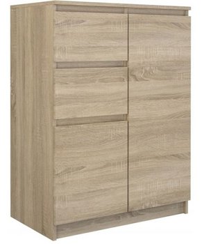 Komoda 2D2S Szafka Wys. 97 Cm 2 Drzwi 2 Szuflady Dąb Sonoma Topeshop - Topeshop