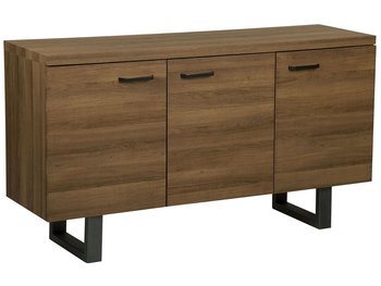 Komoda BELIANI Timber, trzydrzwiowa, ciemne drewno, 79x42x140 cm - Beliani