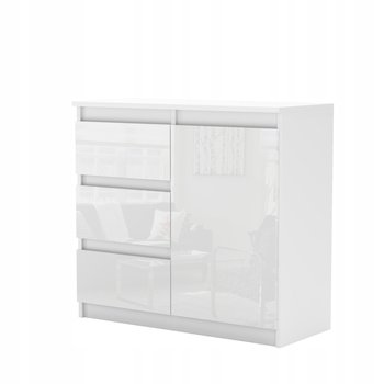 Komoda BIALA POLYSK z szufladami Pojemna Szafka AGA 80cm Meble do Salonu - AZ team