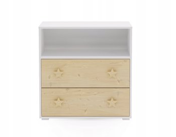 Komoda ii puffi szafka szuflady półka kolor biały klon - Meble Kobi