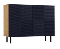 Komoda Kama Ryflowany Front Kwadrat Granatowa Topeshop