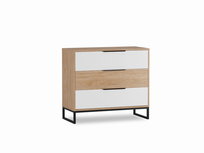 Komoda LANDRO LR-03 w Stylu LOFT  3 Szuflady Szerokość 90 cm Hikora