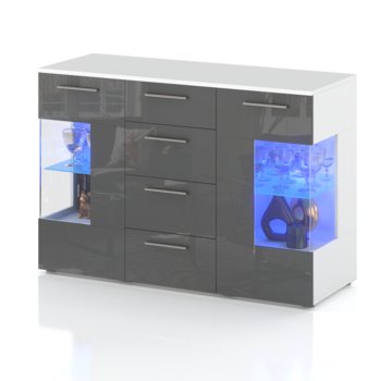 KOMODA LUX SZARY POŁYSK - Concordia