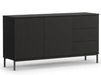 Komoda QUERTY Czarna LOFT 150 Nowoczesna Do Salonu Pokoju QT-01