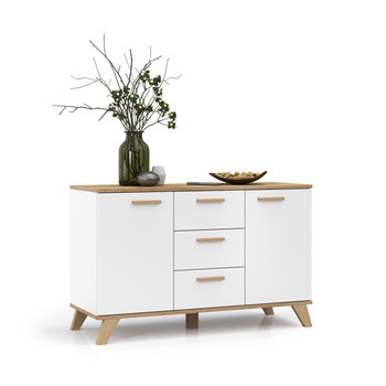KOMODA SCANDI 120 CM STYL SKANDYNAWSKI BIAŁY WOTAN - Concordia