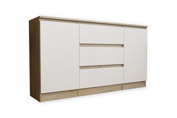 Komoda SHINE biała dąb sonoma pojemna duża do pokoju salonu szuflady - inna (Inny)