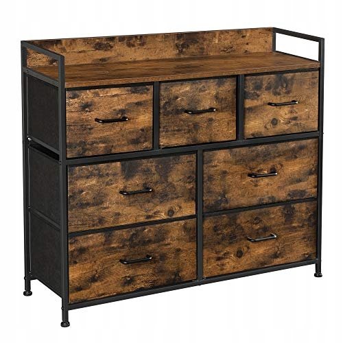 Komoda Songmics 98 x 28,5 x 85cm dąb rustykalny - Songmics | Sklep ...