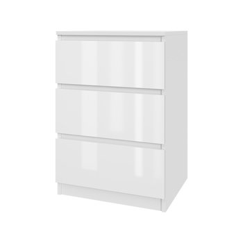 Komoda szafka AVEN 50 cm - biały lakier - 3 szuflady - przedpokój, sypialnia - Adams Group