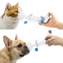 Komora inhalacyjna aerozolowa inhalator dla psa i kota 2 maski silikonowe Neofarma