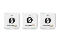 Kompaktowy bezprzewodowy system mikrofonowy z dwoma nadajnikami do nagrywania dwukanałowego RODE Wireless ME Dual White Rode