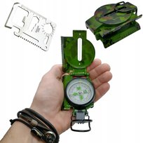 Kompas Wojskowy Busola Metalowa Karta Przeżycia 