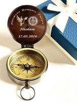 Kompas z GRAWERem Prezent na Urodziny na komunię Mosiężny Inna marka