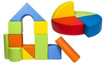 Komplet 15 Dużych Klocków Piankowych Do Zabawy,Żłobków,Przedszkoli Komplet 15 Dużych Klocków Piankowych Do Zabawy,Żłobków,Przedszkoli (Kolor: Biały,Pudrowy Róż,Szary)