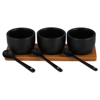 KOMPLET 3 KOKILEK PORCELANOWYCH Z PODSTAWKĄ HIT 121664